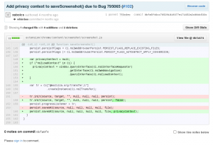 Add privacy context to saveScreenshot()